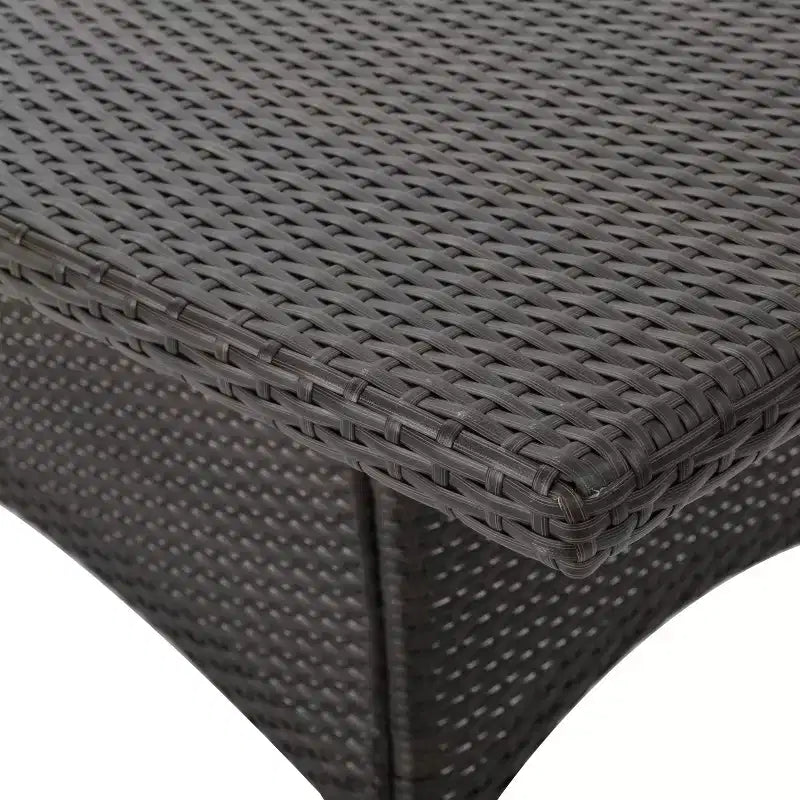Set da pranzo da 7 pezzi da esterno GDFStudio Toledano in vimini e ferro con cuscino resistente all'acqua