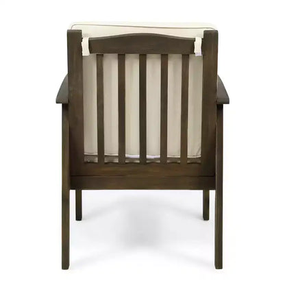 Christopher Knight Home Case 5 Piece Patio Acacia Wood Dining Set with Cushions