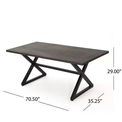 Christopher Knight Home Dion Set da pranzo da 7 pezzi in vimini e alluminio per esterni