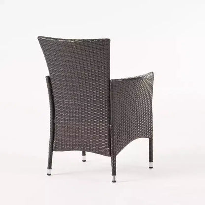 Christopher Knight Home Dion Set da pranzo da 7 pezzi in vimini e alluminio per esterni