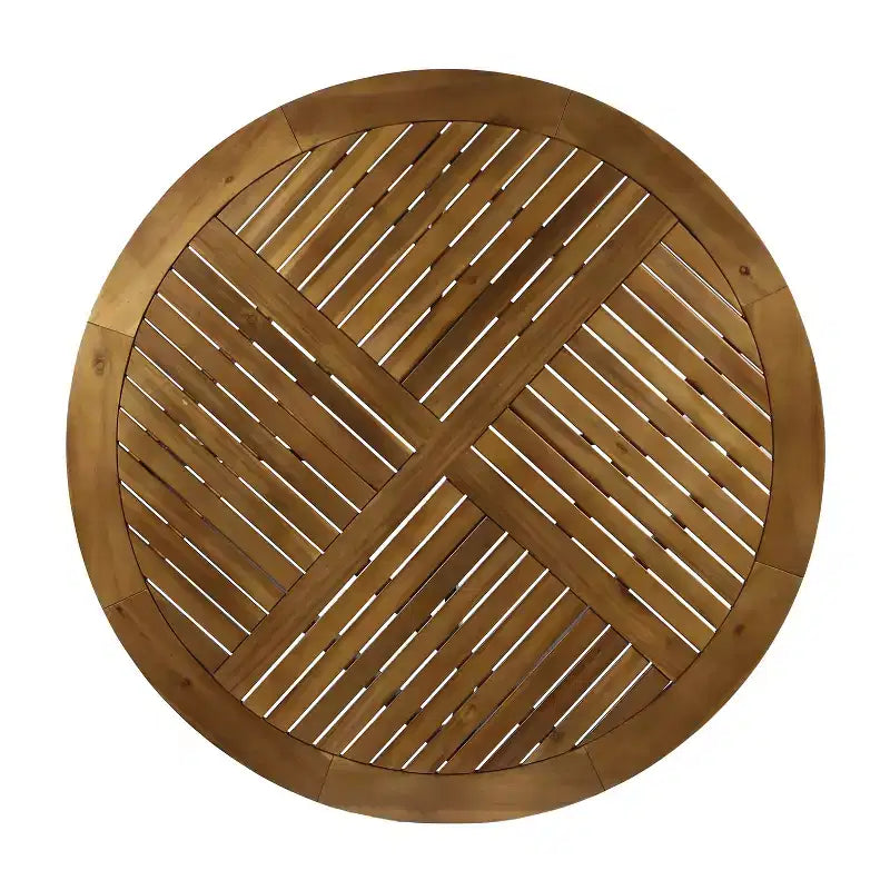 Christopher Knight Home Jerzie Set da Pranzo da Esterno 5 Pezzi in Legno di Acacia e Vimini