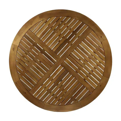 Christopher Knight Home Jerzie Set da Pranzo da Esterno 5 Pezzi in Legno di Acacia e Vimini
