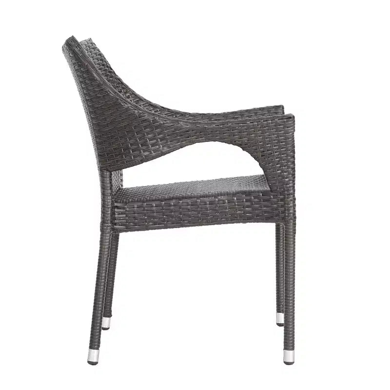 Christopher Knight Home Jerzie Set da Pranzo da Esterno 5 Pezzi in Legno di Acacia e Vimini
