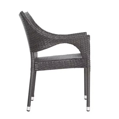 Christopher Knight Home Jerzie Set da Pranzo da Esterno 5 Pezzi in Legno di Acacia e Vimini