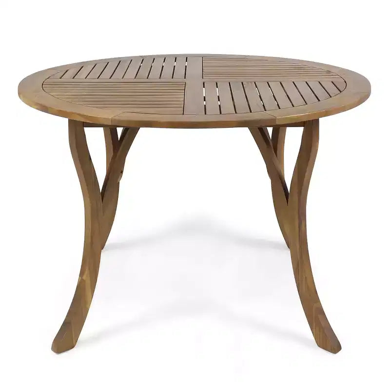 Christopher Knight Home Jerzie Set da Pranzo da Esterno 5 Pezzi in Legno di Acacia e Vimini