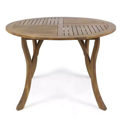 Christopher Knight Home Jerzie Set da Pranzo da Esterno 5 Pezzi in Legno di Acacia e Vimini