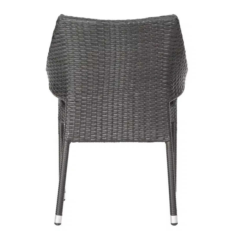 Christopher Knight Home Jerzie Set da Pranzo da Esterno 5 Pezzi in Legno di Acacia e Vimini
