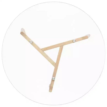 vidaXL Elegante Tavolo Rotondo da Pranzo con Piano in Vetro Temperato e Gambe in Legno Massello di Rovere per Cucina o Sala da Pranzo, Marrone Trasparente, Diametro 80 cm