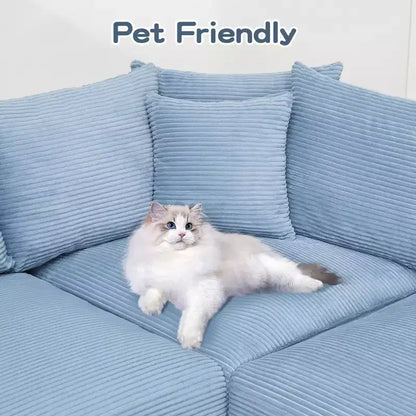 Oversized Cloud Modular Sectional Couch,Convertible Sectional Couches Deep Seat Extra-Wide Armrests