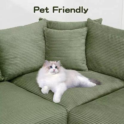 Oversized Cloud Modular Sectional Couch,Convertible Sectional Couches Deep Seat Extra-Wide Armrests