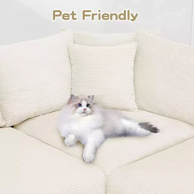 Oversized Cloud Modular Sectional Couch,Convertible Sectional Couches Deep Seat Extra-Wide Armrests