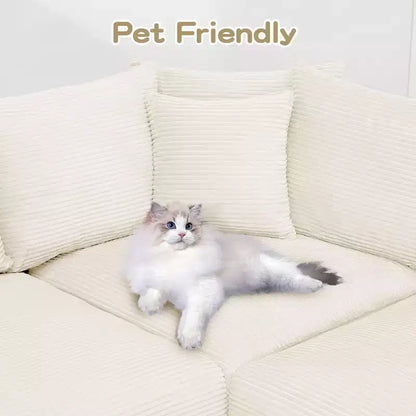 Oversized Cloud Modular Sectional Couch,Convertible Sectional Couches Deep Seat Extra-Wide Armrests