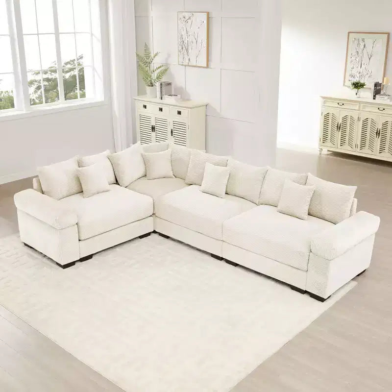Oversized Cloud Modular Sectional Couch,Convertible Sectional Couches Deep Seat Extra-Wide Armrests