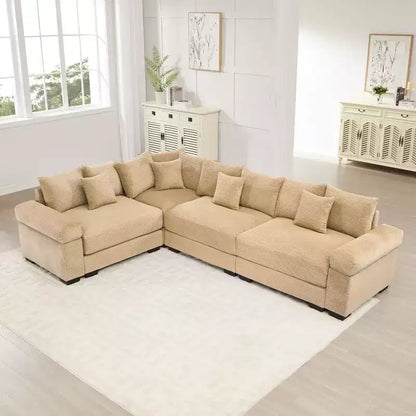 Oversized Cloud Modular Sectional Couch,Convertible Sectional Couches Deep Seat Extra-Wide Armrests