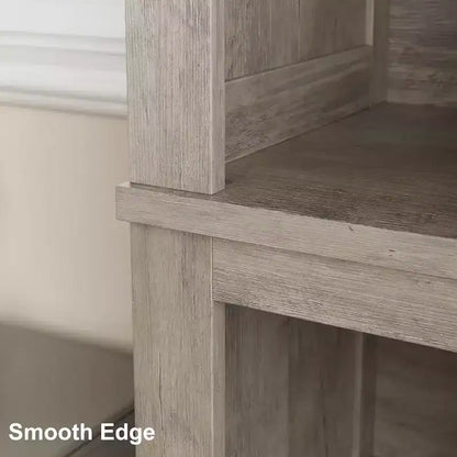 Libreria da 71" stile Farmhouse - Scaffale regolabile a 5 ripiani, 80 cm di larghezza con gambe in legno, stile rustico vintage per soggiorno e ufficio
