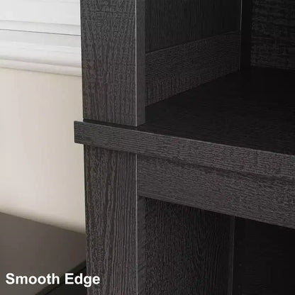 Libreria da 71" stile Farmhouse - Scaffale regolabile a 5 ripiani, 80 cm di larghezza con gambe in legno, stile rustico vintage per soggiorno e ufficio