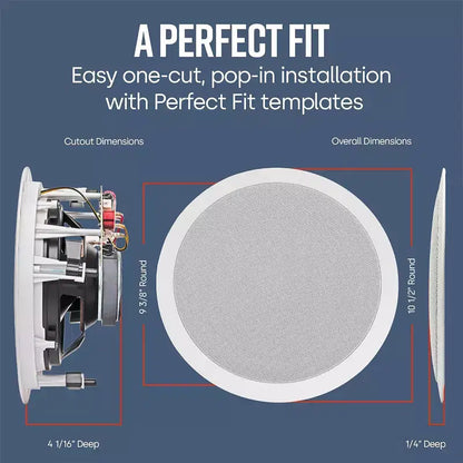 Polk Audio MC 80 Coppia di Altoparlanti da Incasso a Soffitto (Bianco)