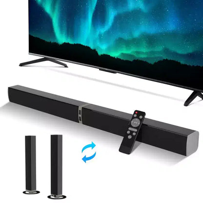 MOVSSOU Soundbar Bluetooth 80W Wireless Soundbar TV 32 pollici Divisibile 2 in 1 Soundbar Staccabile per Smart TV