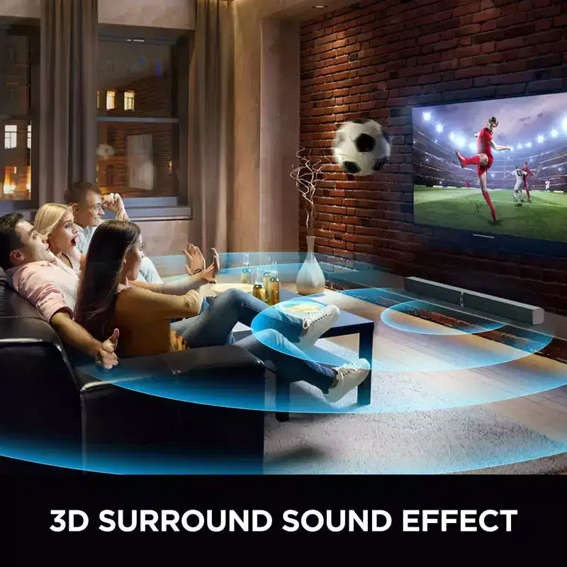 MOVSSOU Soundbar Bluetooth 80W Wireless Soundbar TV 32 pollici Divisibile 2 in 1 Soundbar Staccabile per Smart TV