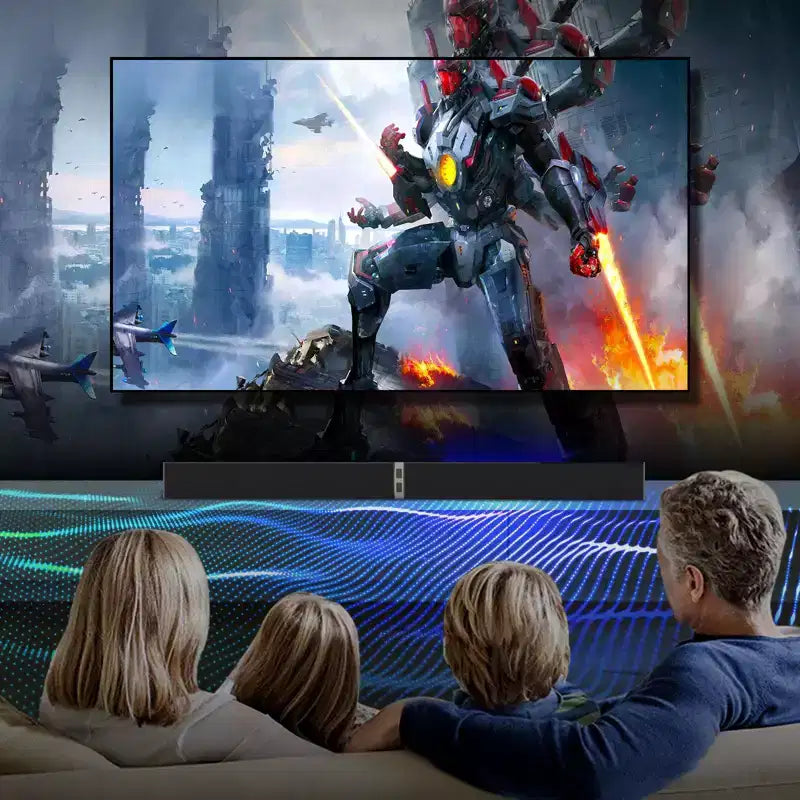 MOVSSOU Soundbar Bluetooth 80W Wireless Soundbar TV 32 pollici Divisibile 2 in 1 Soundbar Staccabile per Smart TV