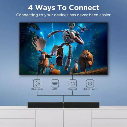MOVSSOU Soundbar Bluetooth 80W Wireless Soundbar TV 32 pollici Divisibile 2 in 1 Soundbar Staccabile per Smart TV