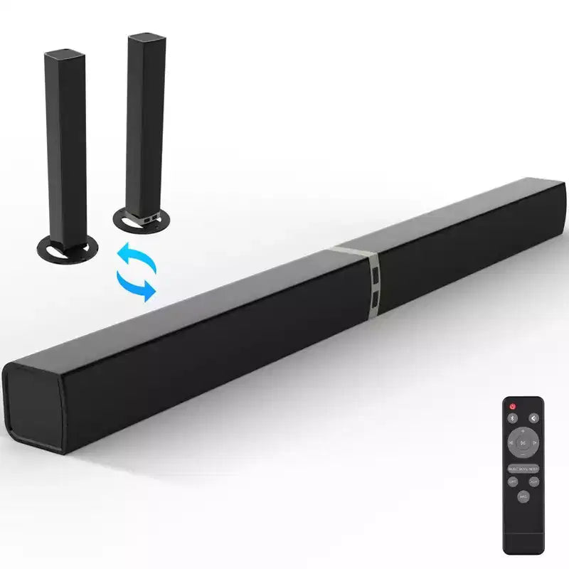 MOVSSOU Bluetooth Soundbar 80W Wireless TV Soundbar 32inch Split 2 in 1 Detachable Sound Bar for Smart TV