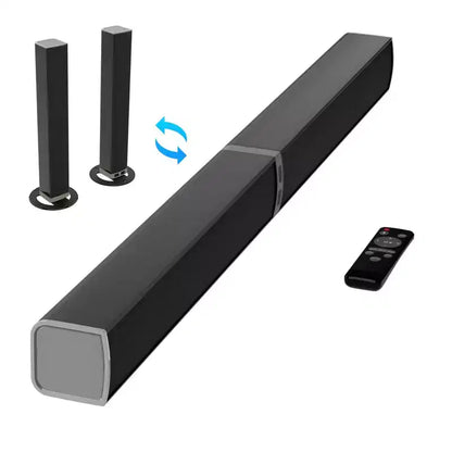 MOVSSOU Soundbar Bluetooth 80W Wireless Soundbar TV 32 pollici Divisibile 2 in 1 Soundbar Staccabile per Smart TV