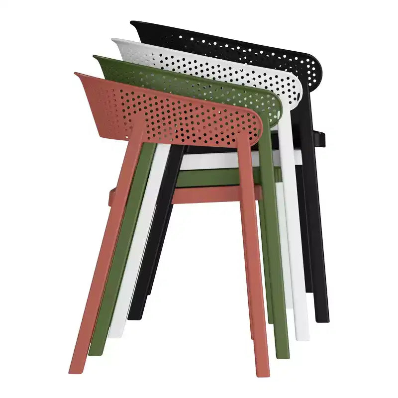 WestinTrends Playa 5-Piece Indoor Outdoor Metal Patio Dining Table Set With Stackable Patio Chairs