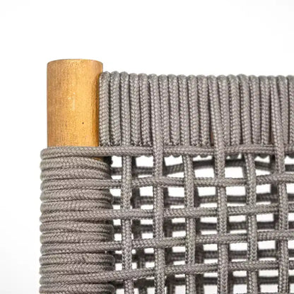 Christopher Knight Home Francesca Set da pranzo rustico da esterno 7 pezzi in legno di acacia con corda intrecciata e tavolo a doghe in rattan