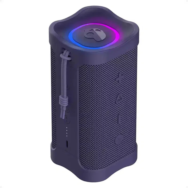 Skullcandy Terrain 2 Wireless Bluetooth Speaker, IPX7 Water Resistant, 14H Battery, Multi-Link, LED Light Show, Portable, Deep Purple