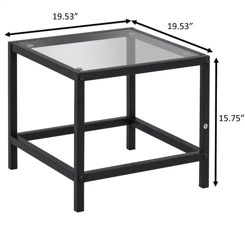 CuisinSmart 3 Pcs Conversation Sets Patio Furniture, Small Patio Furniture Set with Glass Side Table + 2 Chairs, for Backyard Garden Balcony