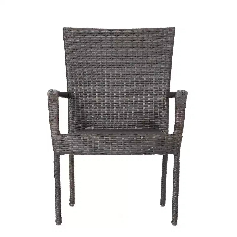 Christopher Knight Home Tyburn Outdoor Acacia Wood and Wicker 7 Piece Dining Set