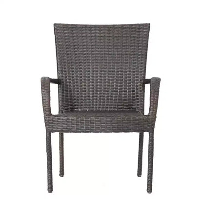 Christopher Knight Home Tyburn Outdoor Acacia Wood and Wicker 7 Piece Dining Set