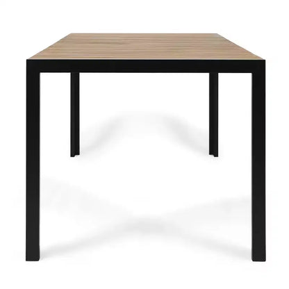 Christopher Knight Home Tyburn Outdoor Acacia Wood and Wicker 7 Piece Dining Set