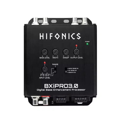 Hifonics BXIPRO3.0 Bass Enhancer, Processore Digitale con Telecomando da Cruscotto, Integrazione con Qualsiasi Veicolo per Sistema Subwoofer Potenziato, Nero
