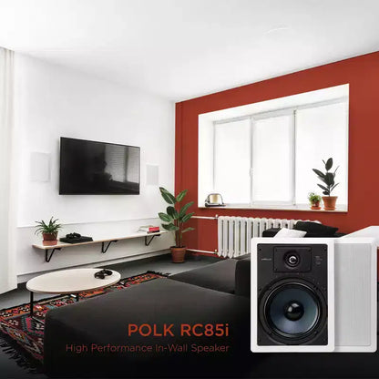 Polk Audio RC85i 8 altoparlanti da incasso a 2 vie, fascio di cavi (confezione da 8)
