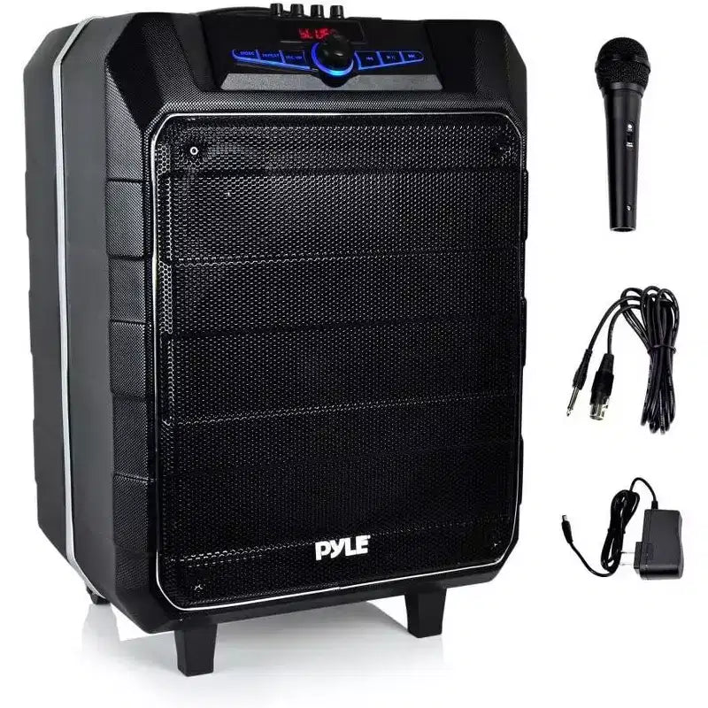 Pyle PWM1235BT Portable Bluetooth PA Speaker System Karaoke Microphone - Black