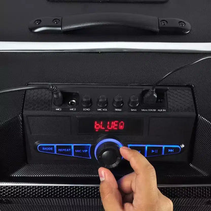 Pyle PWM1235BT Sistema Altoparlante PA Portatile Bluetooth con Microfono Karaoke - Nero