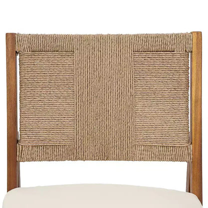 Christopher Knight Home Elara Set da Pranzo Rustico da Giardino 3 Pezzi in Legno con Sedie in Vimini Intrecciato
