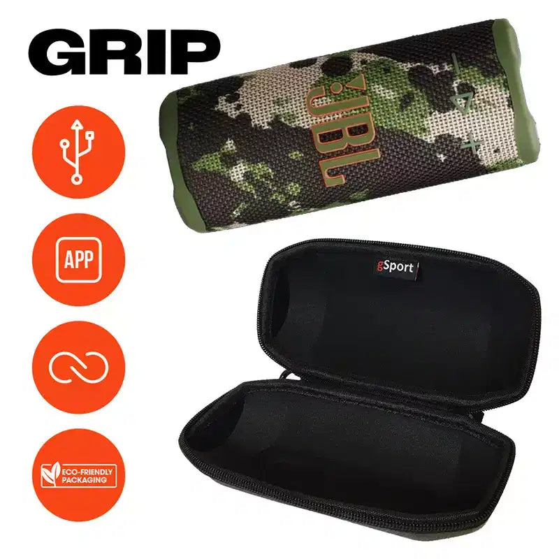 JBL Grip Compact Portable Bluetooth Speaker Bundle with gSport Case