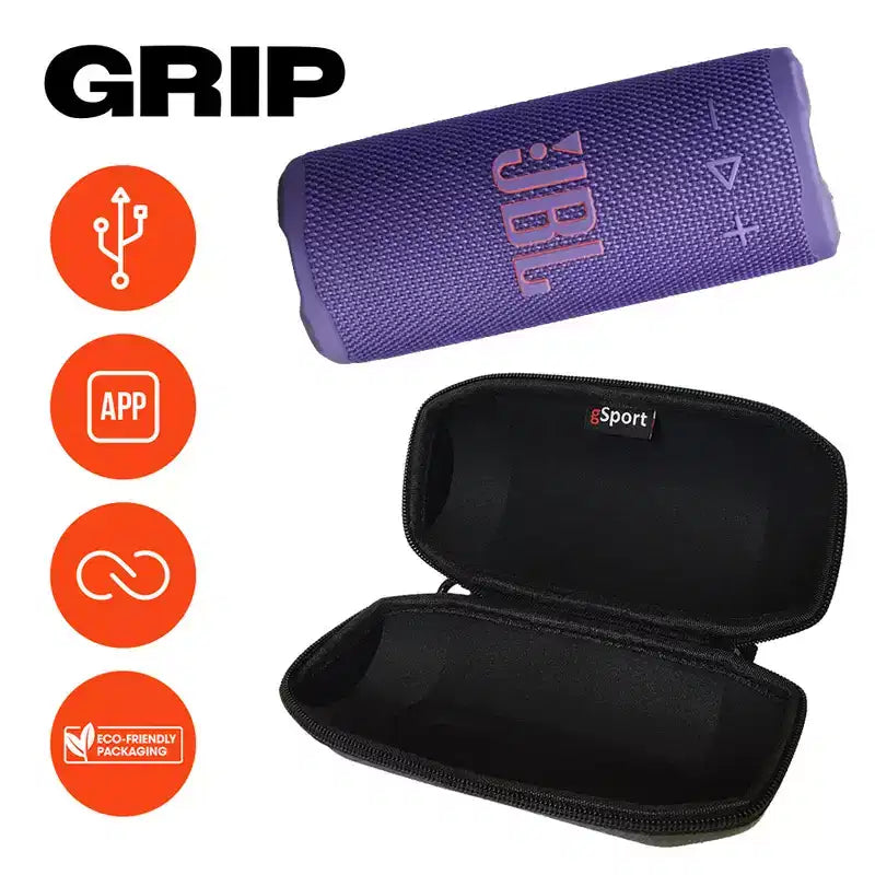 JBL Grip Compact Portable Bluetooth Speaker Bundle with gSport Case