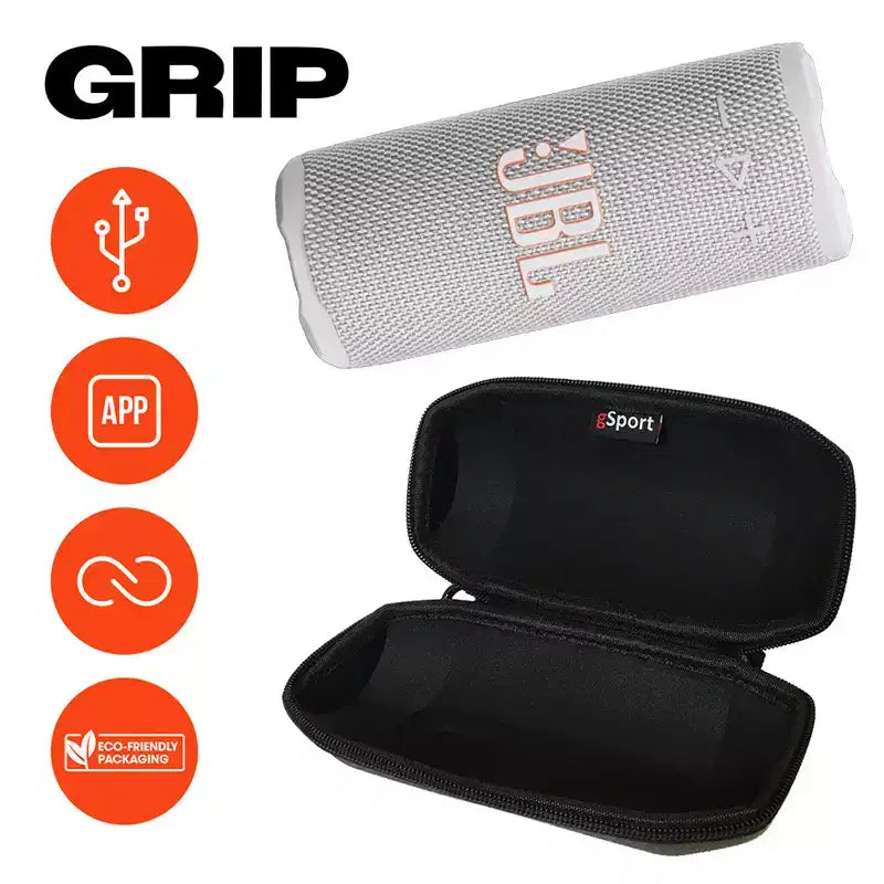 JBL Grip Compact Portable Bluetooth Speaker Bundle with gSport Case