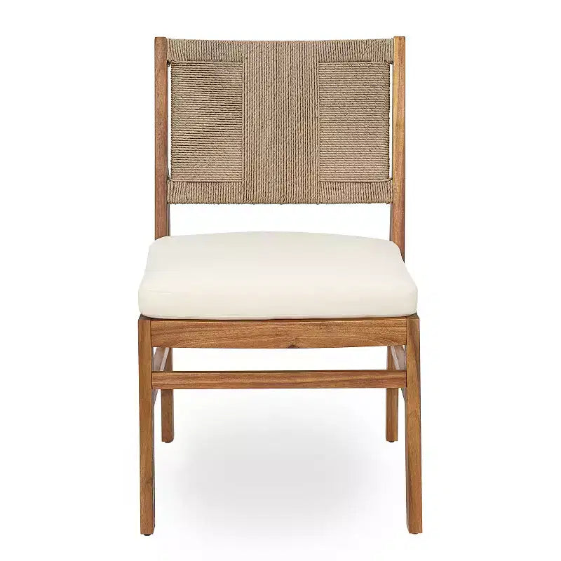 Christopher Knight Home Isidora 5 Piece Patio Rustic Acacia Wood Dining Set with Wicker Woven Chair