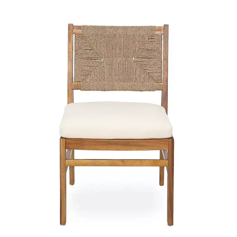 Christopher Knight Home Isidora 5 Piece Patio Rustic Acacia Wood Dining Set with Wicker Woven Chair