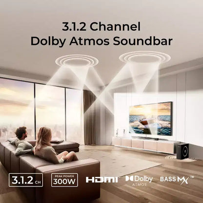 Soundbar ULTIMEA Skywave F30 3.1.2ch con Dolby Atmos per Smart TV, Home Theater, 300W