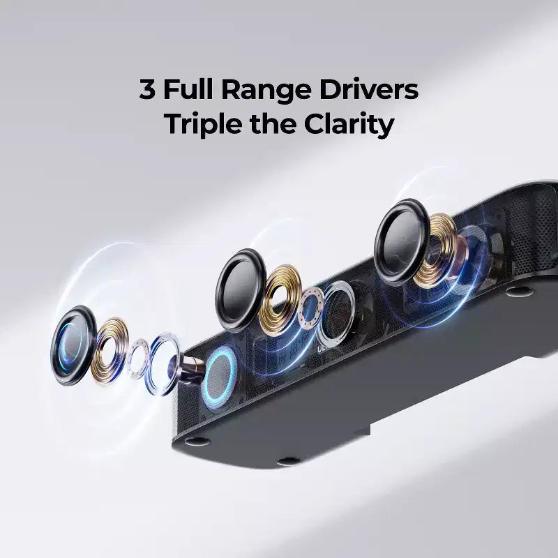 ULTIMEA Aura A50 Pro 5.1ch Sound Bar with Dolby Atmos, Subwoofer & 2 Surround Speakers, App Control