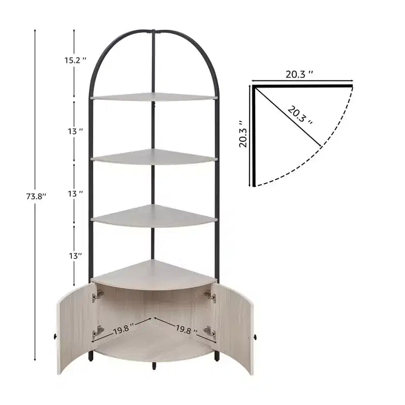 Rosary Blenn - Scaffale angolare contenitore con armadietto