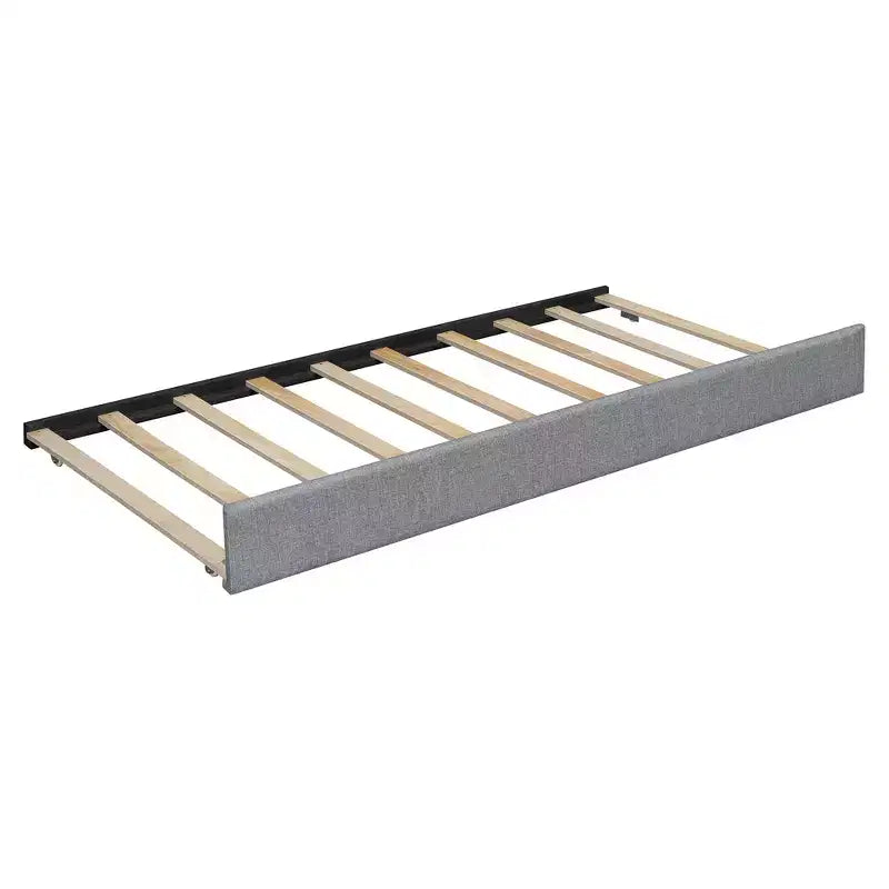 Whisen Upholstered Queen Platform Bed with Storage Drawers, Shelves, Trundle & Reading Lights