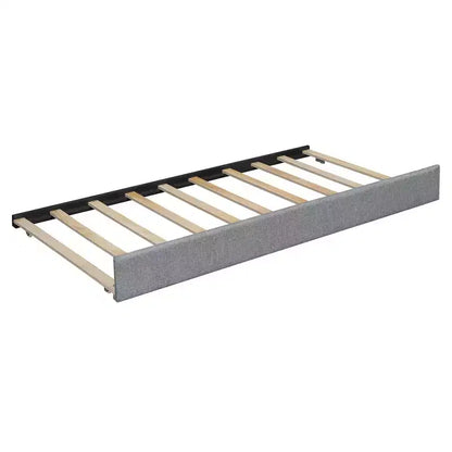 Whisen Upholstered Queen Platform Bed with Storage Drawers, Shelves, Trundle & Reading Lights