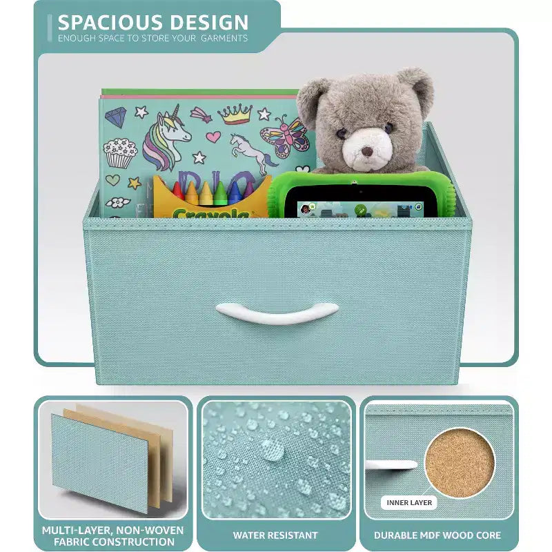 Sorbus 9 Drawers Dresser- Storage Unit with Steel Frame, Wood Top, Fabric Bins - for Bedroom, Closet, Office and more